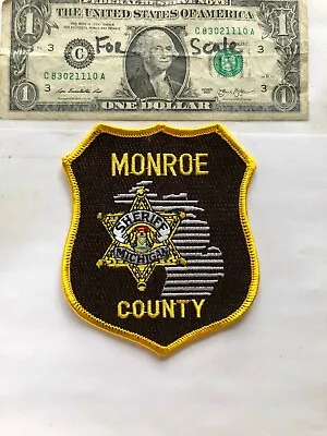 Monroe County Michigan Police Patch (Sheriff) Un-sewn Great Condition   • $12.75