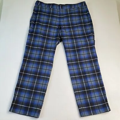 Nike Golf Pants Men's Size 42 X 32 Blue Black Plaid Tour Performance Dri-Fit • $28.99