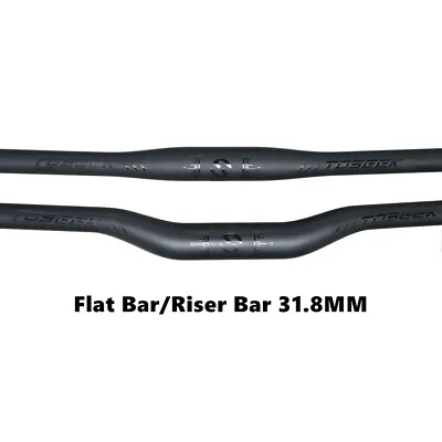 TOSEEK Carbon Fiber Handlebar MTB Bike Flat Bar Riser Bar 31.8*580-760mm Matte • $27.90