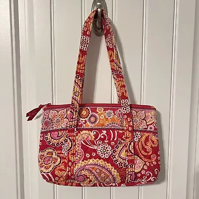 VERA BRADLEY Pink Orange Shoulder Purse Handbag Raspberry Fizz Colorful • $25