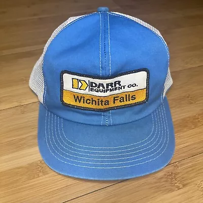 VINTAGE Darr Equipment Wichita Falls Hat Cap SnapBack Patch Rare K-Products USA • $28.88