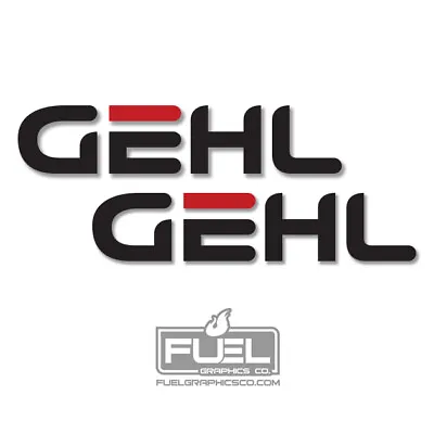 Gehl Premium Vinyl Decal 2 Pack In Black And Red  - Compact Equipment Decals • $16.21