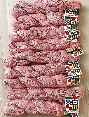 Lot 9 Hank Classic Elite REGATTA 100% Cotton Baby Pink Vintage Discontinued Yarn • $44.99