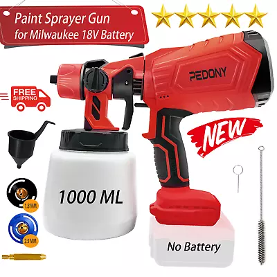 Paint Sprayer For Milwaukee 18V Battery Cordless HVLP Spray Paint Gun • $39.99