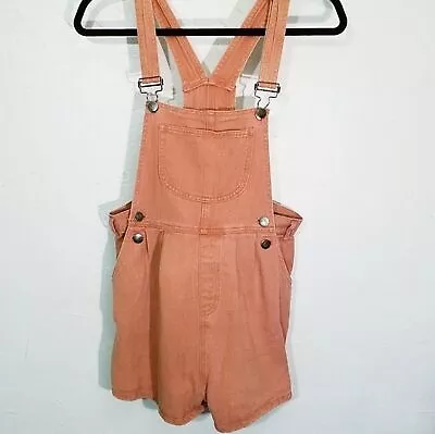 MPD By Mink Pink Rust Bib Front Pocket Pleated Short-alls Size Medium • $16.48