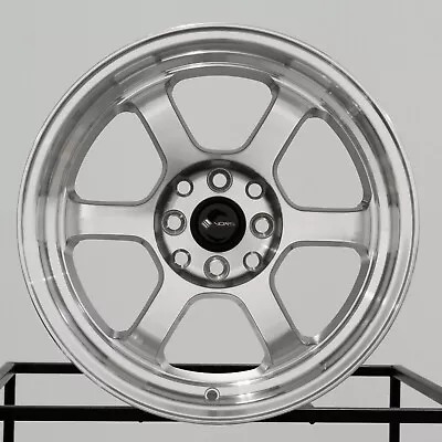 1-New 16  Vors TR7 Wheel 16x7 4x100/4x114.3 35 Silver Rim 73.1 • $174.75