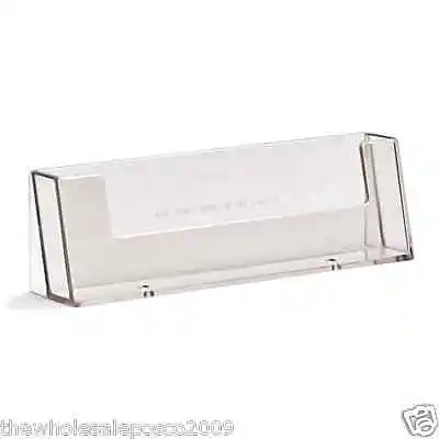 Trifold 1/3rd A4 Leaflet Holder Landscape Counter Standing Clear Plastic Display • £8.96