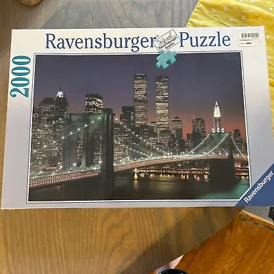 NEW! Ravensburger Twin Towers WTC New York Brooklyn Bridge 2000 Piece Puzzle • $35