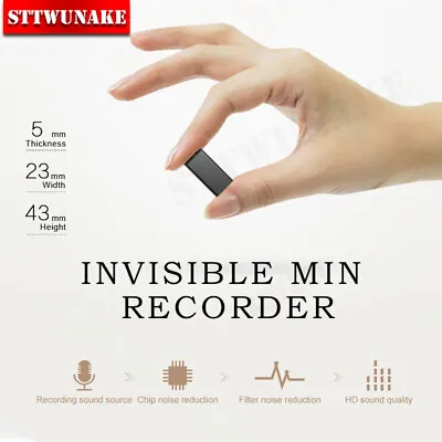 Ultra Thin Mini Voice Activated Recorder Hidden Recording Listening Spy Device • $19.08