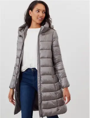 Joules Womens UK 10 Langholm A Line Padded Hooded Coat Ladies Joule's Jacket Lar • $133.78