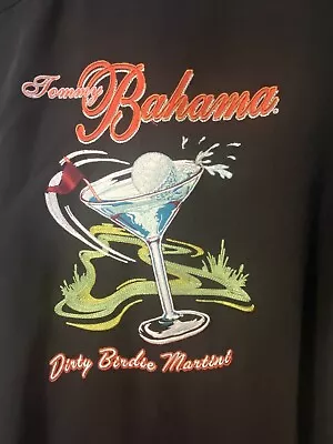 Tommy Bahama 100% Silk Dirty Birdie Martini Embroidered Button Shirt Size L Golf • $34.98