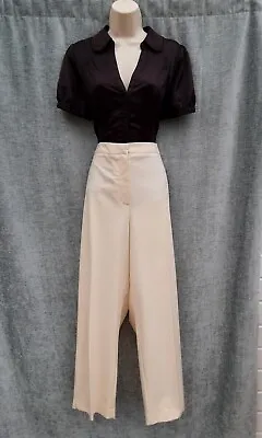 £6.99 • Buy Trousers,cream,smart/casual,50's,60's,70's,80's Vintage Style,wardrobe,size 22