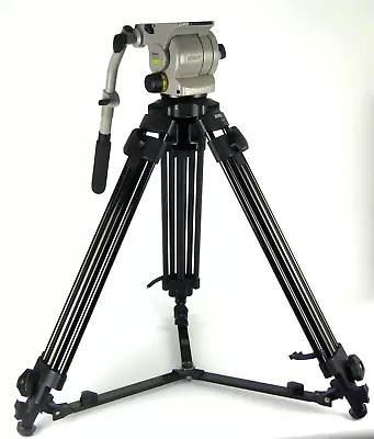 Vinten Vision 100 100 Fluid Head & Deree TS-16 Aluminium 2-Stage Tripod • $1649