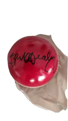 $69.99 • Buy Signed Ian Healey Leatger Red Cricket Ball Australia Test Legend