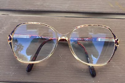 Vintage Anthony Martin Womens Oversized Eyeglass Frames MIRIAM Tortoise 130 • $19.90