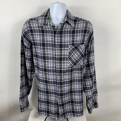 Douglas Fir Flannel Button Down Shirt Mens Size XL Plaid Grunge Outdoor Workwear • $10