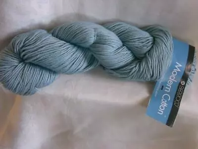Berroco MODERN COTTON Yarn 1621 Blue Pima Cotton Rayon 3.5 Oz Worsted 209 Yds • $9.99