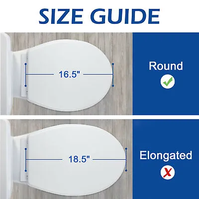 Round Toilet Seat Universal Quick-Close Toilet Lid Easy To Install Non-Electric • $14.39