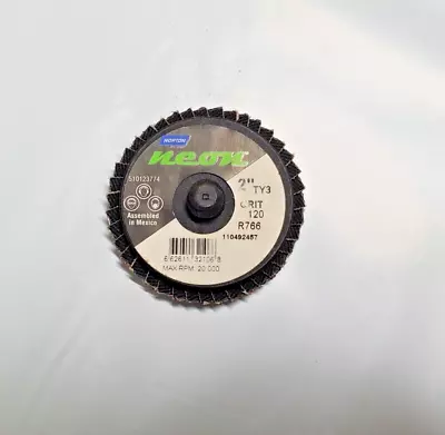 2  Mini Roloc 120 Grit Flap Sanding Grinding Discs AO Norton Lot Of 10 • $26.99