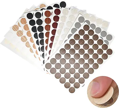 648pcs Adhesive Screw Stickers - Screw Hole Covers Stickers - Wood Textured Hole • £13.95