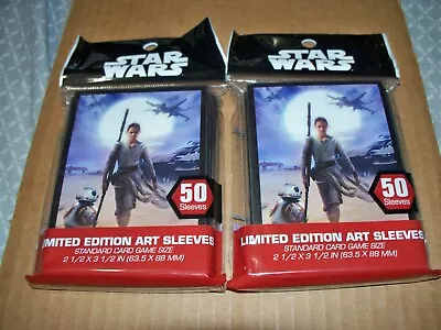 FF Star Wars Rey & BB8 Limited Ed (2-50)100 Deck Protector Sleeves Standard Size • $9.95