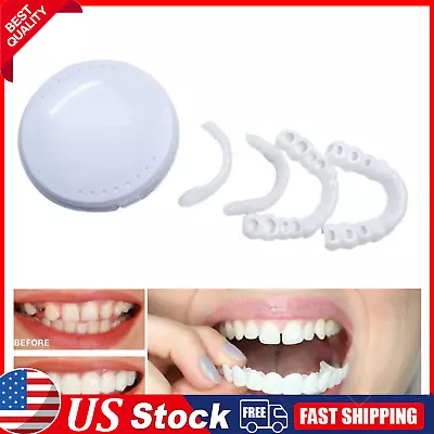 Snap On Upper＆Bottom Set False Teeth Dental Veneers Denture Tooth Cover Smile🎁 • $2.99