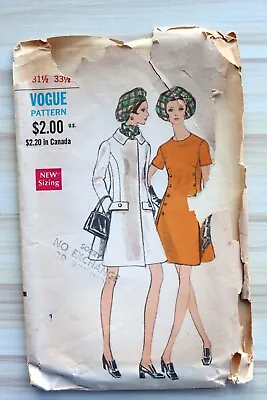 Vintage Womans Vogue Pattern 7678 MOD Dress And Coat 8/31.5 Special Design • $30