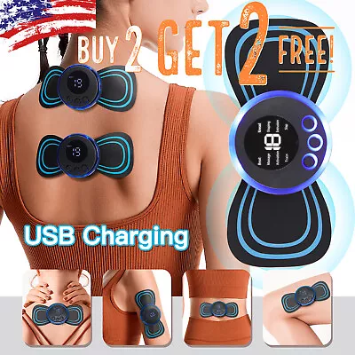 Portable Mini Electric Neck Back Massager Patch Stimulator Cervical Massage US • $6.45