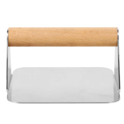 £18.65 • Buy Burger Smasher Beef Burger Maker Wood 14.3X14X7.5CM Stainless Steel Meat Press