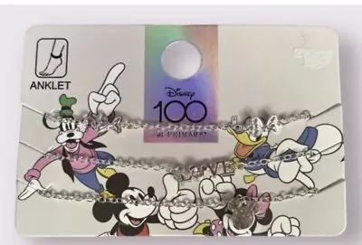 Disney 100 At Primark Mickey Mouse Silver  Tone Anklet • $22.50