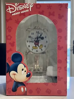 $40 • Buy Disney Mickey Mouse Anniversary Clock - Original Box - Rare White Porcelain Base