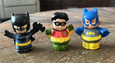 $12.50 • Buy Fisher Price Little People - Batman Batgirl Robin- DC Super Heroes LOT Of 3 Toys