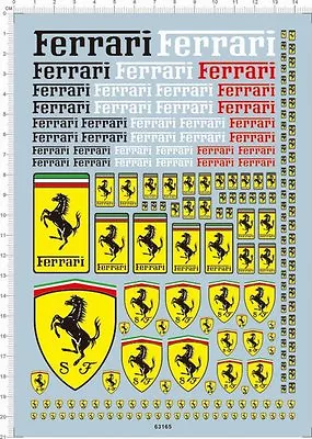 Decals FERRARI For Different Scales Model Kits  63165 • $8.99