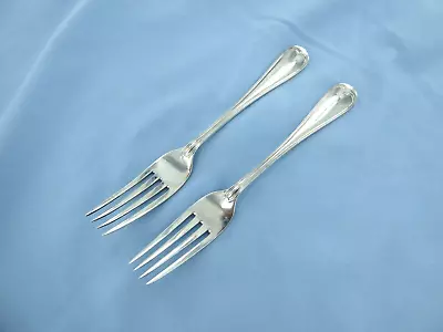 An Antique Pair Of Sterling Silver Old English Thread Dessert Forks. London 1899 • £100