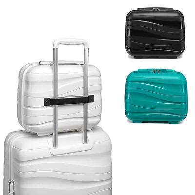 £17.99 • Buy 14 Inch Hard Shell Polypropylene Portable Suitcase Travel Vanity Case YKK Zip