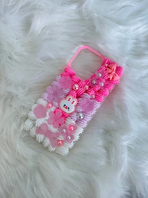 $40 • Buy Cute Bunny Decoden Case For Iphone 11,12,13,14 Kawaii 