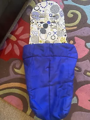 MAMAS & PAPAS Blue Scribble Footmuff Pram Liner Cosy Toes Apron Cover Sola • £14.99