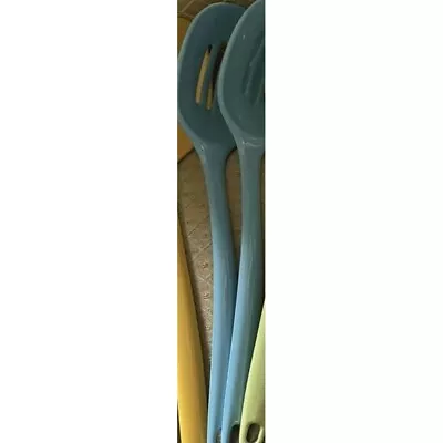 Reston Lloyd Melamine Slotted Spoon Blue Aqua Kitchen Utensil Retro 1 Piece • $7.80