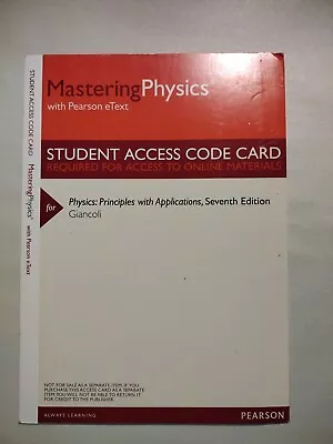 Sealed - MasteringPhysics With Pearson EText -- Student Access Code Card • $34.99