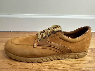 Men’s TRAX Sneaker Shoes Tan VTG Retro Casual Lace-Up US 9.5 • $38.95