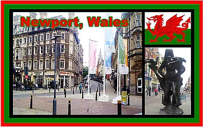 £2.45 • Buy Newport, Wales - Souvenir Novelty Fridge Magnet / Sights / Flags / New / Gifts