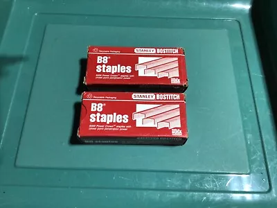 Stanley Bostitch B-8 Staples NOS 2 Boxes 1/4  10000 Power Crown Made In USA • $5.75