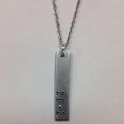 26.2 Half Marathon Runners Bar Necklace FREE SHIPPING On 18 In Chain • $10.99