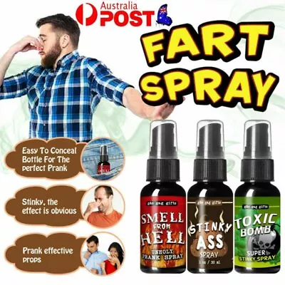 30ML Fart Spray Can Stink Bomb Smelly Stinky Gas Crap Gag Prank Joke Game New • $12.35