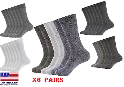 WANDER 6 PAIRS Men Crew Socks Moisture Breathable HIGH QUALITY Everyday Socks X6 • $13.27