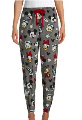 Disney Mickey Minnie Mouse Womens Ladies Gray Pajama Bottom Pants Size XS • $15.99