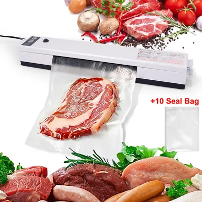 $31.57 • Buy 60 Kpa Vacuum Sealer Machine Seal Meal Food /Meat/Saver System With 10 Free Bags