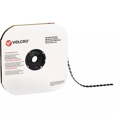 Velcro Tape Individual Dots Hook 1 3/8  Black 600/Case • $165.99