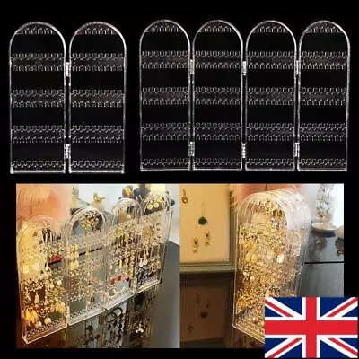 UK Folding Earring Necklace Display Holder Stand Jewellery Organiser Storage Box • £7.73