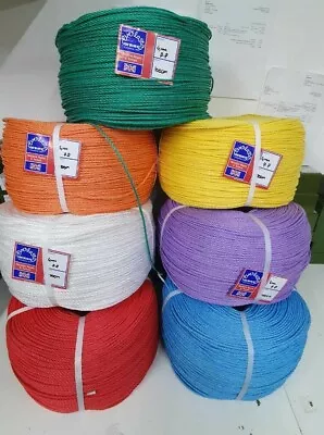 Strong Nylon Rope Washing Clothes Line Bright Coloured Garden Camping  • £6.79